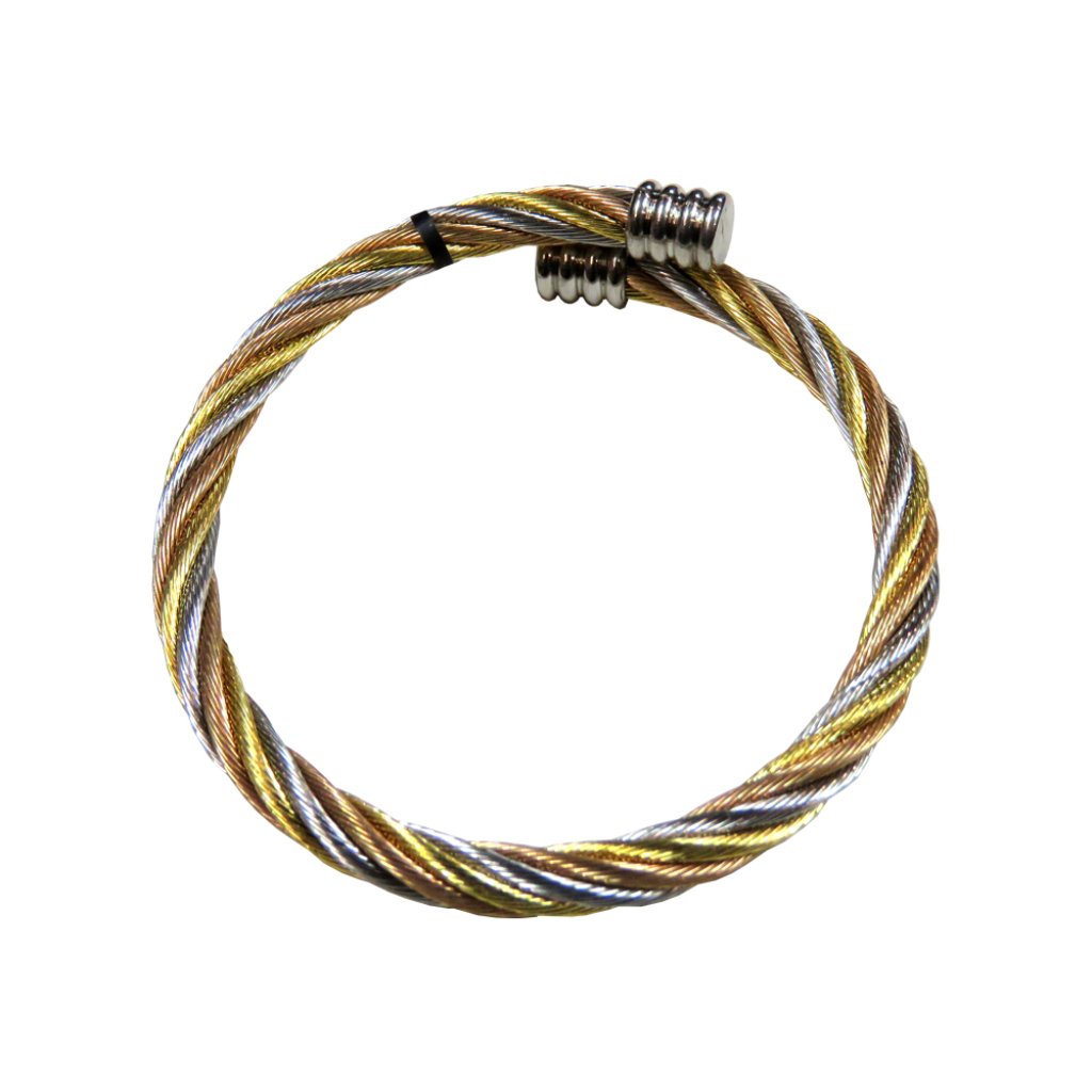 Inox Womens Three-Tone Stainless Steel Braided Bracelet 39$